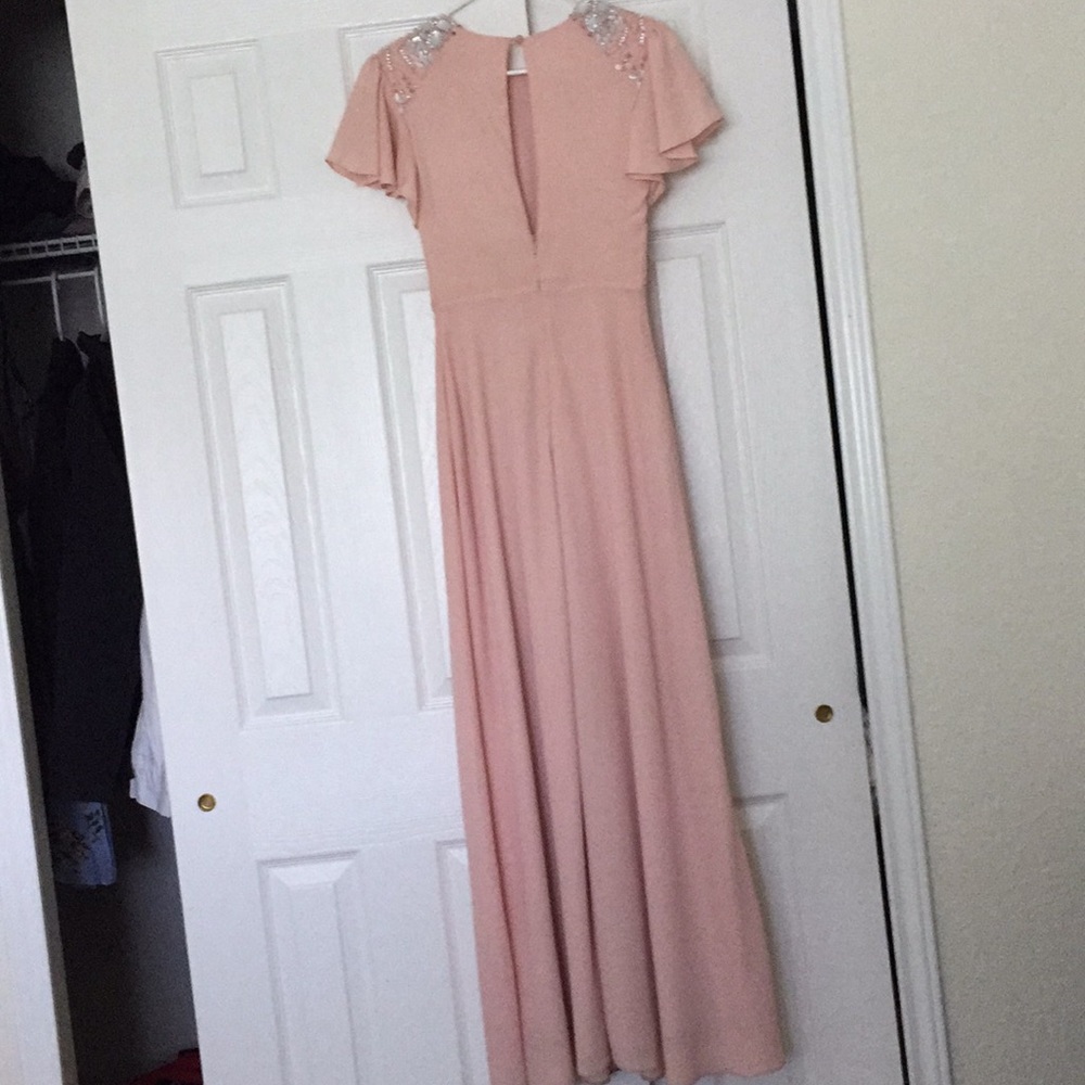 Long pink dress